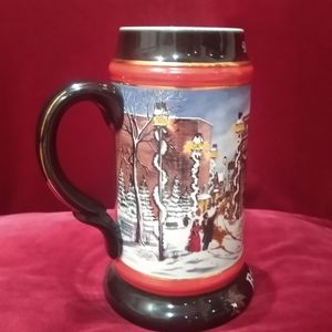 BUDWEISER HOLIDAY STEIN " A Perfect Christmas " Collector Beer Mug -1992